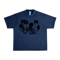 Navy Octopus Urban Heavy Tee - artisFamous