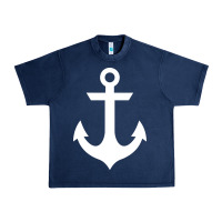 Navy preppy nautical anchor Urban Heavy Tee - artisFamous