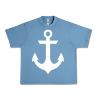 Pebble Blue preppy nautical anchor Urban Heavy Tee - artisFamous