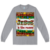 Heather Grey Christmas Jesus Is The Reason Long Sleeve Tee - Artiststas