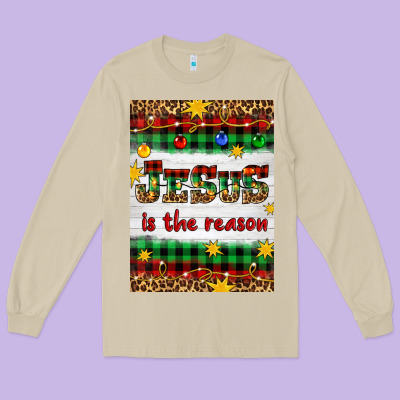 Christmas Jesus Is The Reason Long Sleeve Tee Designed By Artiststas