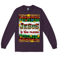 Plum Christmas Jesus Is The Reason Long Sleeve Tee - Artiststas