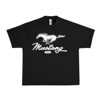 Black mustang pony script Urban Heavy Tee - artisFamous