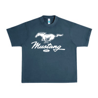 Midnight Navy mustang pony script Urban Heavy Tee - artisFamous