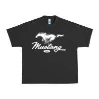 Pigment Black mustang pony script Urban Heavy Tee - artisFamous