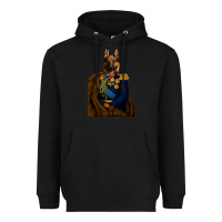 Black Pet Portraits, Custom Pet Portraits, Renaissance Pet Portraits, Custom Heavyweight Hoodie - RanaPortraitStore
