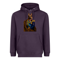 Plum Pet Portraits, Custom Pet Portraits, Renaissance Pet Portraits, Custom Heavyweight Hoodie - RanaPortraitStore