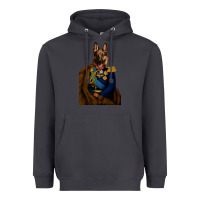 Smoke Pet Portraits, Custom Pet Portraits, Renaissance Pet Portraits, Custom Heavyweight Hoodie - RanaPortraitStore