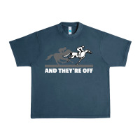 Midnight Navy horse racing Urban Heavy Tee - artisFamous