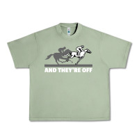 Oil Green horse racing Urban Heavy Tee - artisFamous