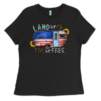Black land of the free Ladies Tee - CowhideDigitalArt
