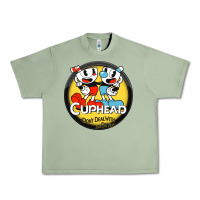 Oil Green Cuphead Urban Heavy Tee - artisFamous