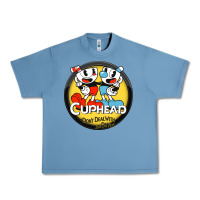 Pebble Blue Cuphead Urban Heavy Tee - artisFamous