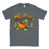 Charcoal Heather hello fall pumpkin Classic Tee - BarkalooDesign