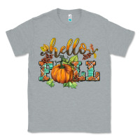 Heather Grey hello fall pumpkin Classic Tee - BarkalooDesign