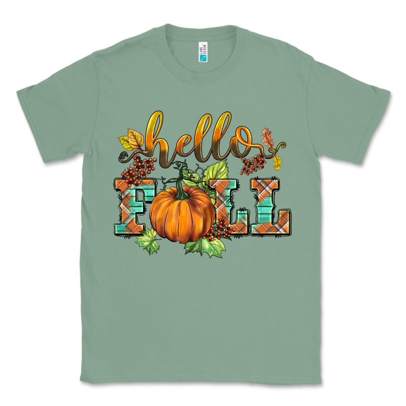 Hello Fall Pumpkin Classic Tee by BarkalooDesign | Teevron