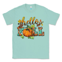 Seafoam hello fall pumpkin Classic Tee - BarkalooDesign