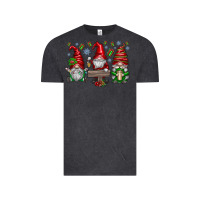 Vintage Black christmas gnomes celebration Vintage Tee - CowhideDigitalArt