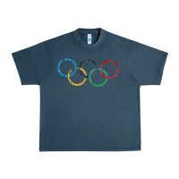 Midnight Navy OLYMPIC RINGS Urban Heavy Tee - artisFamous