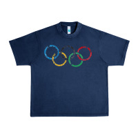 Navy OLYMPIC RINGS Urban Heavy Tee - artisFamous