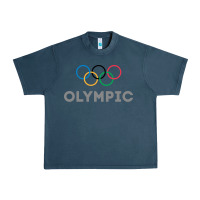 Midnight Navy OLYMPIC RINGS Urban Heavy Tee - artisFamous