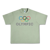 Oil Green OLYMPIC RINGS Urban Heavy Tee - artisFamous