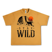 Peanut Butter stay wild illustration with mountain Urban Heavy Tee - artisFamous