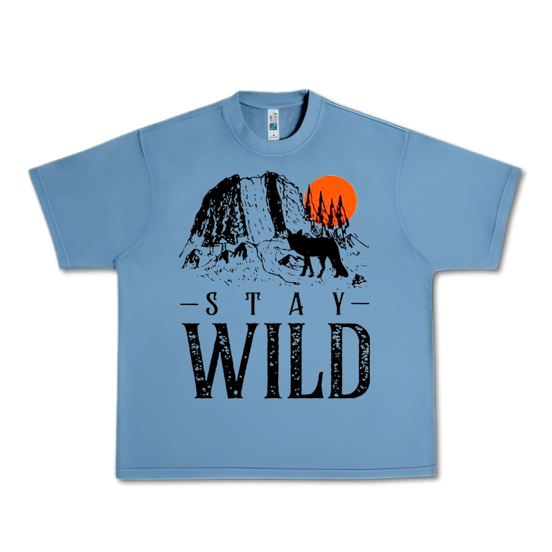 Stay Wild Illustration With Mountain Urban Heavy Tee by artisFamous | Teevron