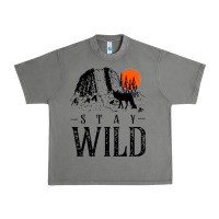 Tornado stay wild illustration with mountain Urban Heavy Tee - artisFamous