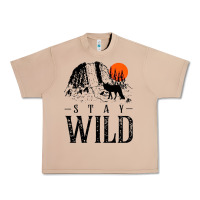 Burro stay wild illustration with mountain Urban Heavy Tee - artisFamous
