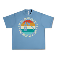Pebble Blue CBD Oil Changing Lives Urban Heavy Tee - artisFamous