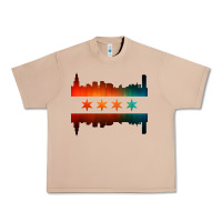 Burro chicago flag skyline Urban Heavy Tee - artisFamous