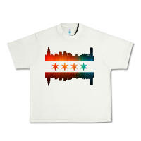 Pistachio chicago flag skyline Urban Heavy Tee - artisFamous