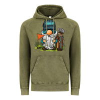 Vintage Olive golf gnome Vintage Hoodie - BarkalooDesign