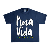 Navy costa rica pura vida Urban Heavy Tee - artisFamous