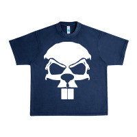 Navy crazy beaver skull Urban Heavy Tee - artisFamous