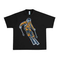 Black born to ski Urban Heavy Tee - artisFamous