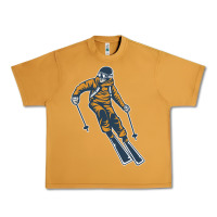 Peanut Butter born to ski Urban Heavy Tee - artisFamous