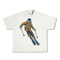 Pistachio born to ski Urban Heavy Tee - artisFamous
