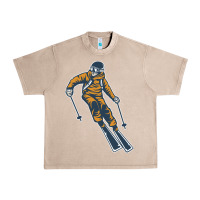 French Oak born to ski Urban Heavy Tee - artisFamous
