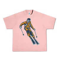 Salmon born to ski Urban Heavy Tee - artisFamous