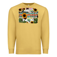 Antique Gold Howdy Serape And Sunflower Premium Sweatshirt - RanaPortraitStore