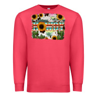 Cardinal Howdy Serape And Sunflower Premium Sweatshirt - RanaPortraitStore