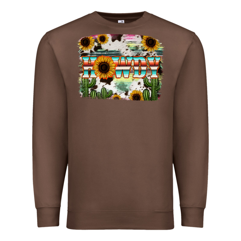 Howdy Serape And Sunflower Premium Sweatshirt by RanaPortraitStore | Teevron
