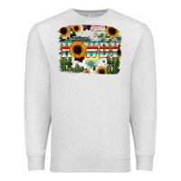 Oatmeal Heather Howdy Serape And Sunflower Premium Sweatshirt - RanaPortraitStore