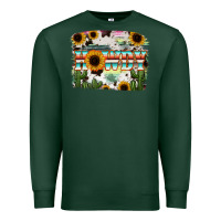 Sports Green Howdy Serape And Sunflower Premium Sweatshirt - RanaPortraitStore