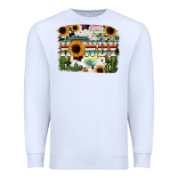 White Howdy Serape And Sunflower Premium Sweatshirt - RanaPortraitStore