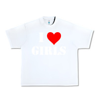 White i love girls Urban Heavy Tee - artisFamous