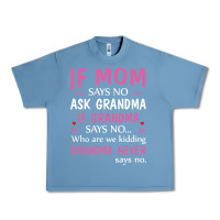Pebble Blue if mom says no ask grandma if grandma says no Urban Heavy Tee - artisFamous