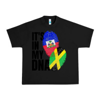 Black jamaican and haitian mix flag dna heritage Urban Heavy Tee - artisFamous